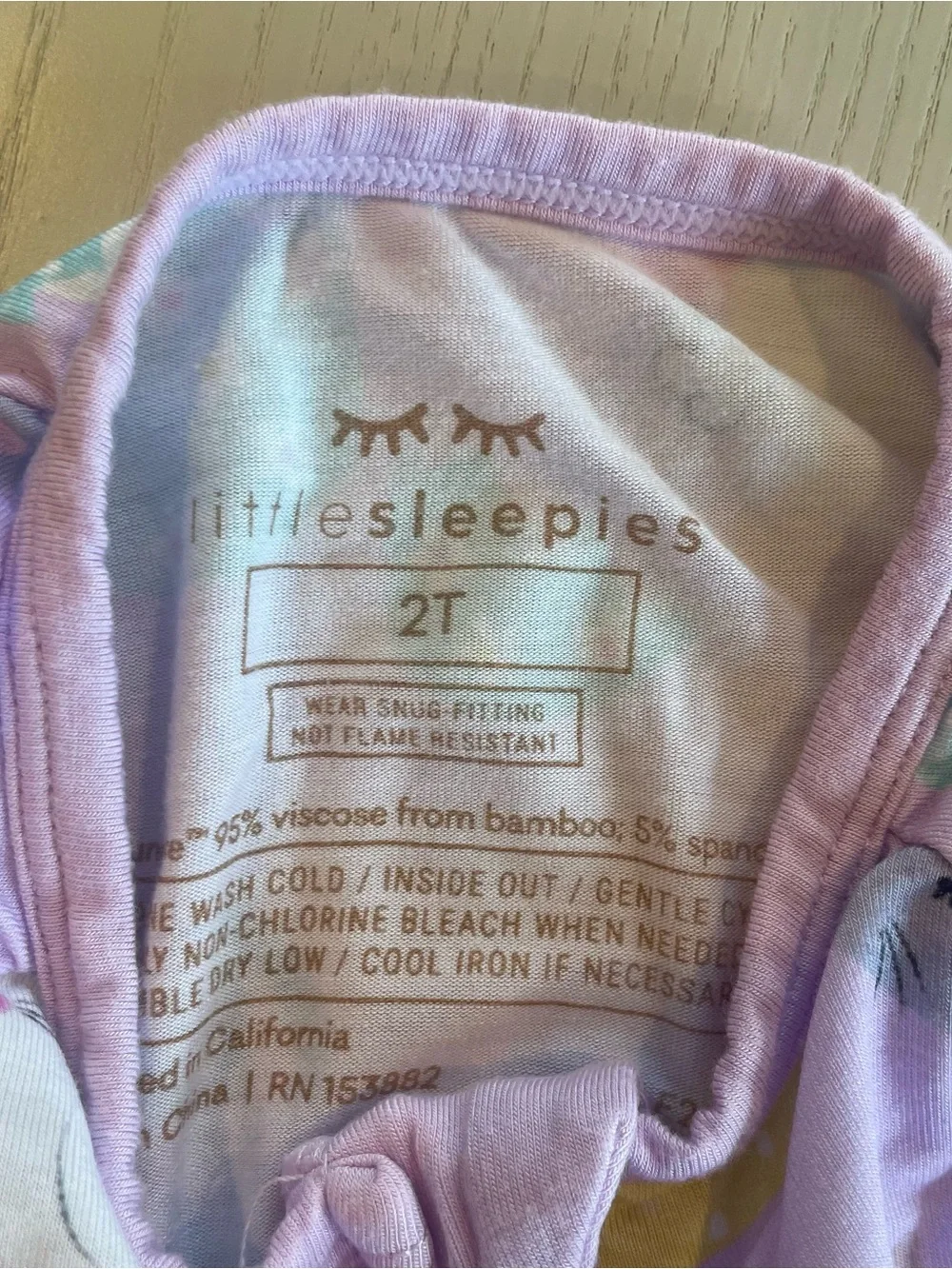 Little Sleepies Lavender Hoppy Days Zippy Bamboo Pajama - 2T